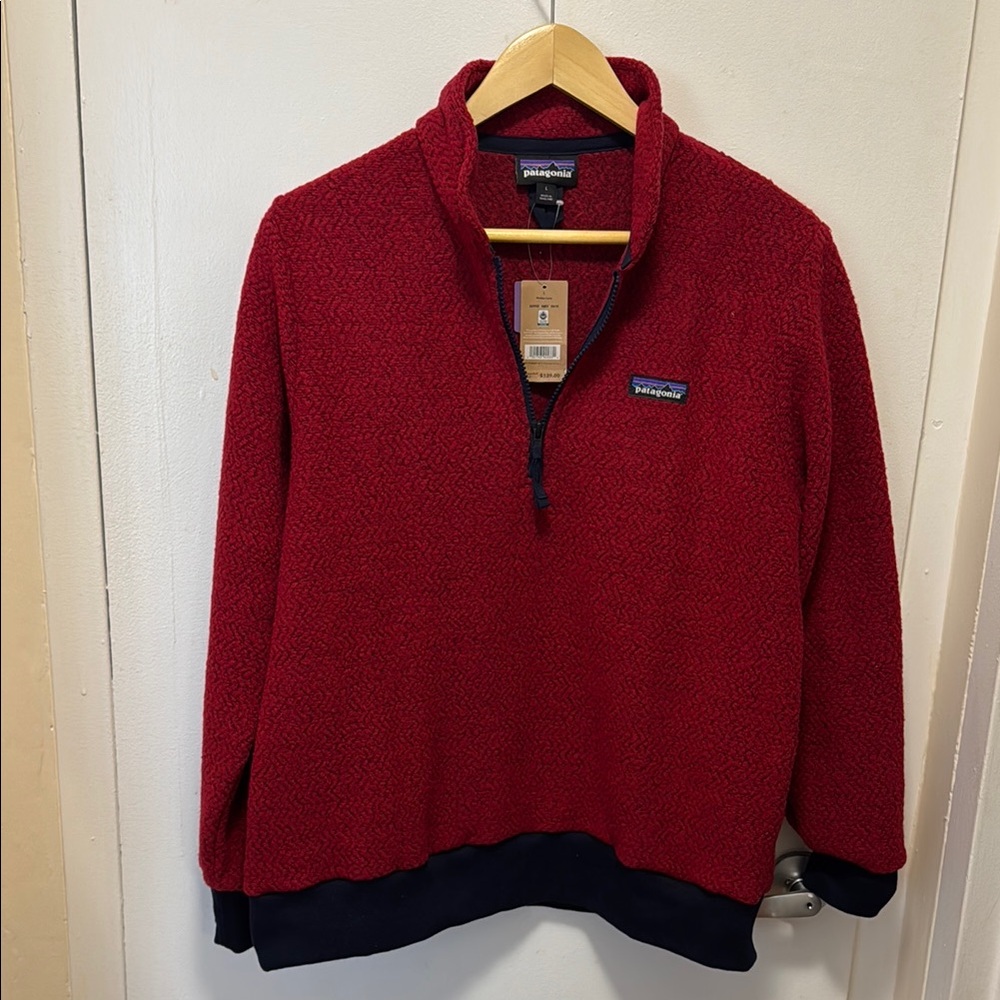 Patagonia Women's Red Woolyester Fleece Pullover NWT